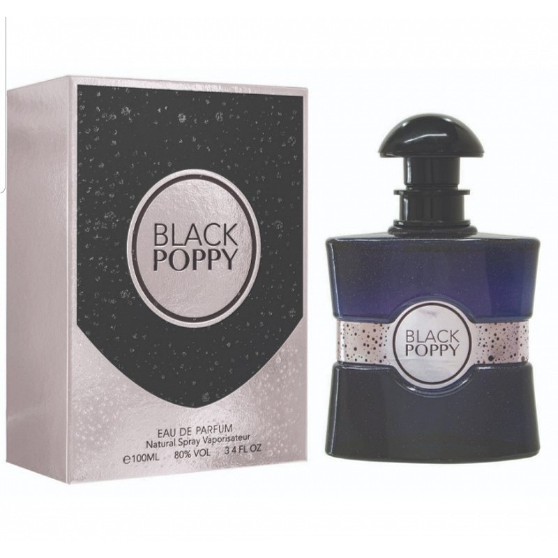 Perfume with 2025 poppy on bottle